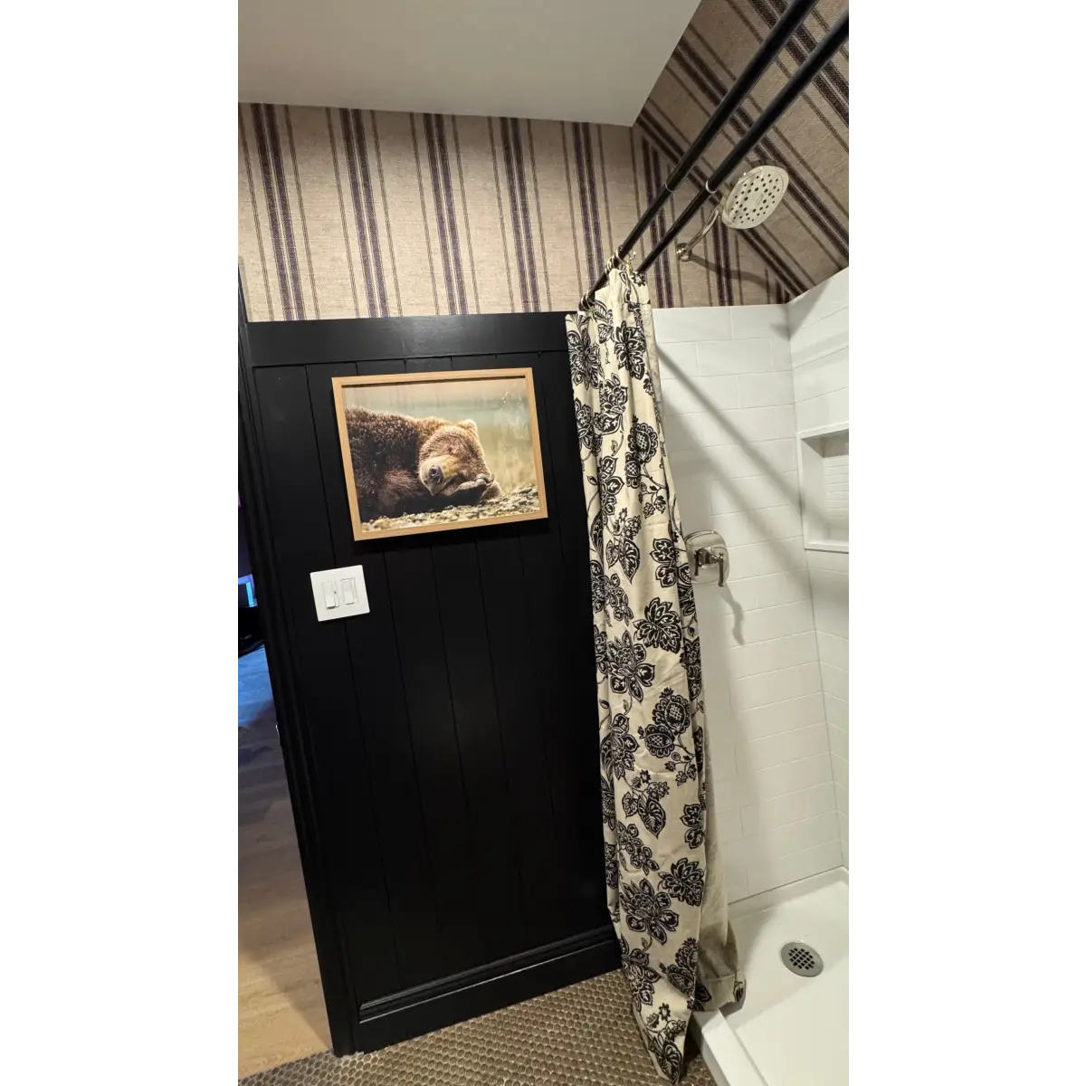 Carter Wallpaper - Linen Look French Country Stripe - Loomwell Home Goods