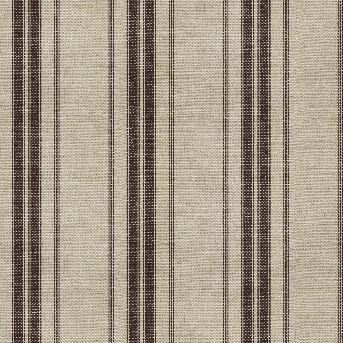 Carter Wallpaper - Linen Look French Country Stripe - Sample 1 foot by 1 foot / Dark - Loomwell Home Goods