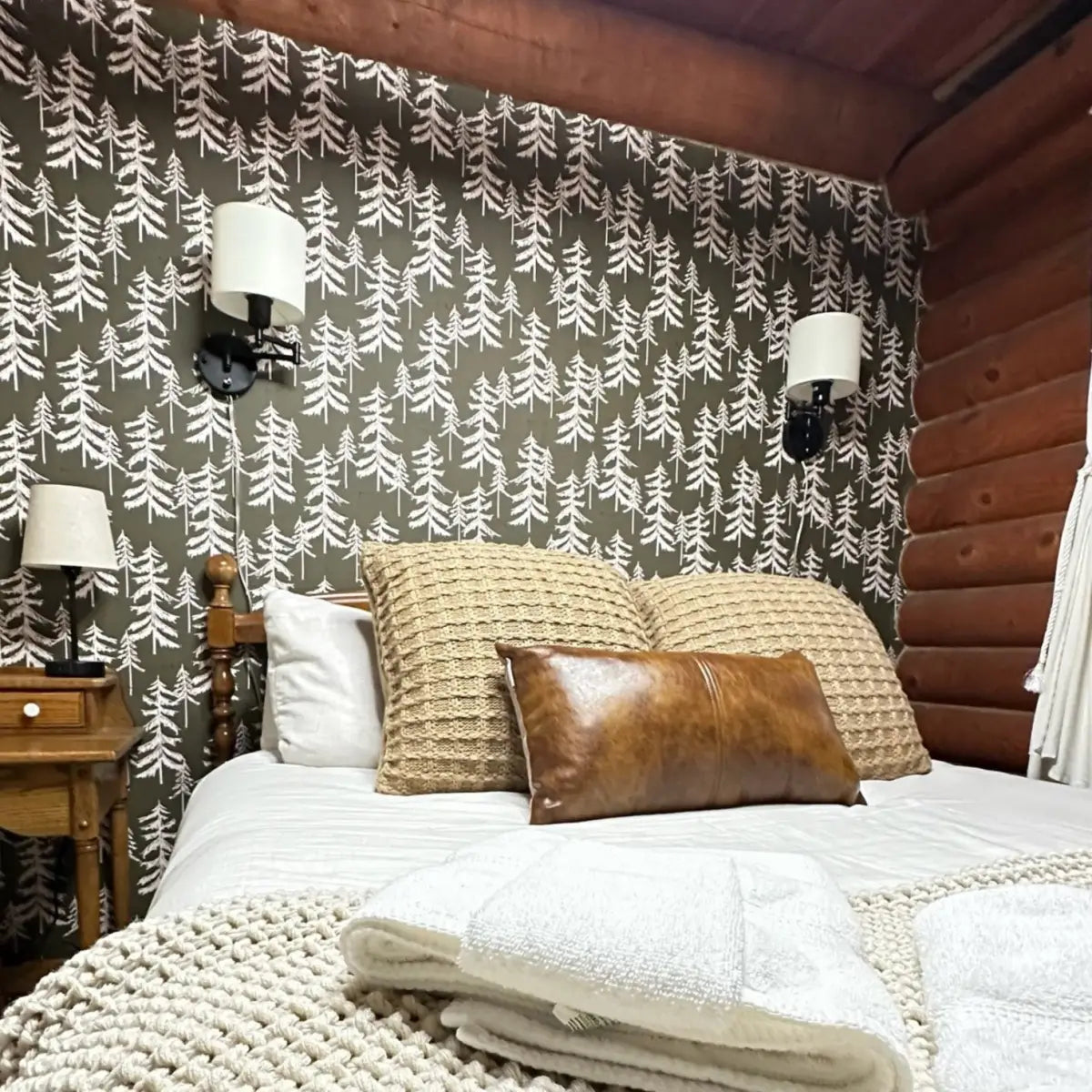 Cascade Wallpaper - Pine Forest - by Cassandra Zaniboni - Loomwell Home Goods