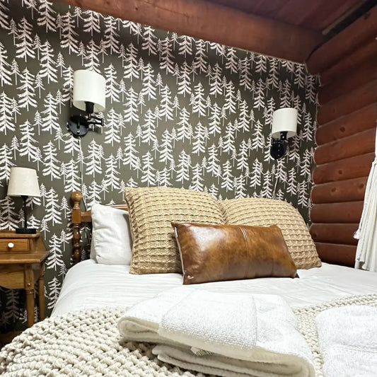 Cascade Wallpaper - Pine Forest - by Cassandra Zaniboni - Loomwell Home Goods
