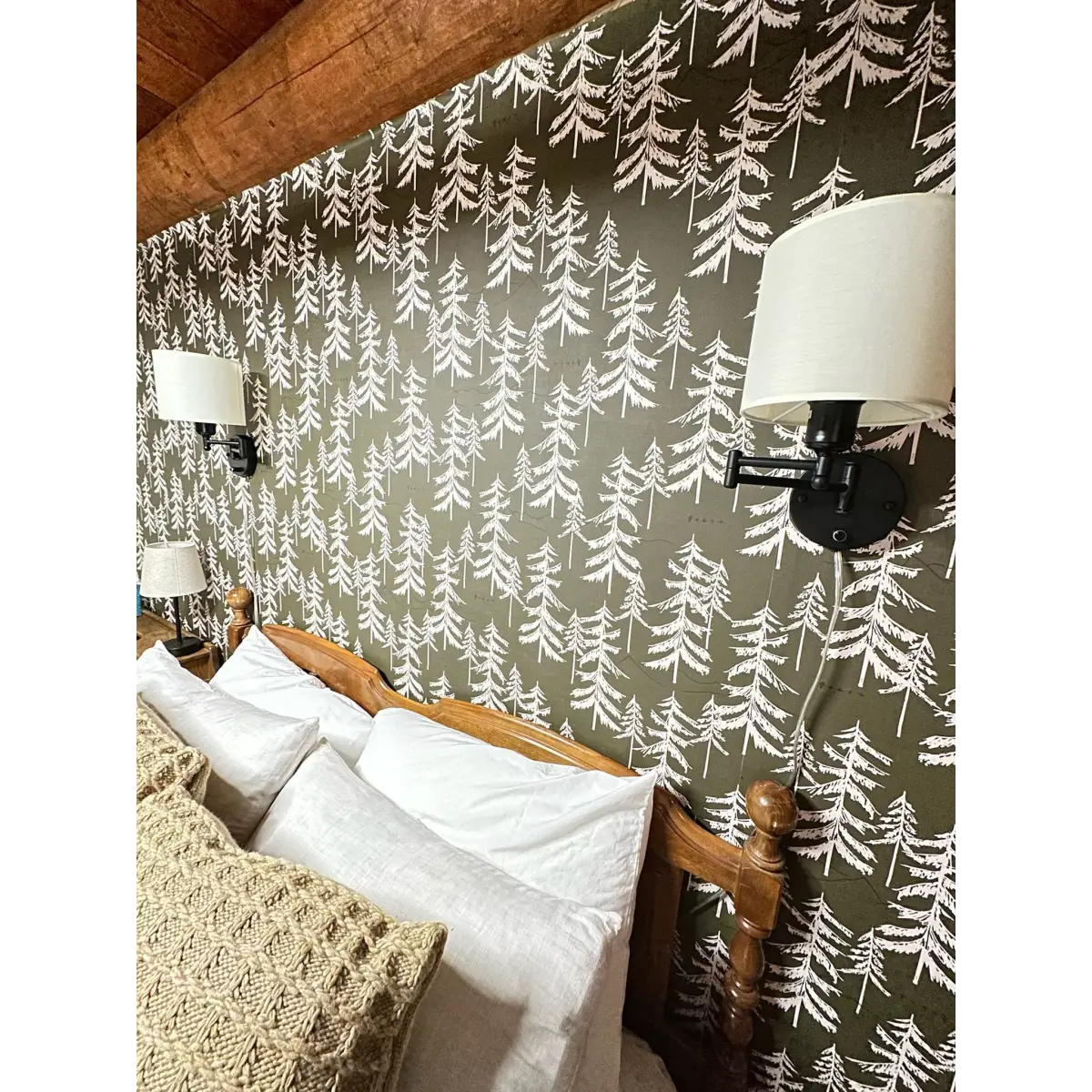 Cascade Wallpaper - Pine Forest - by Cassandra Zaniboni - Loomwell Home Goods