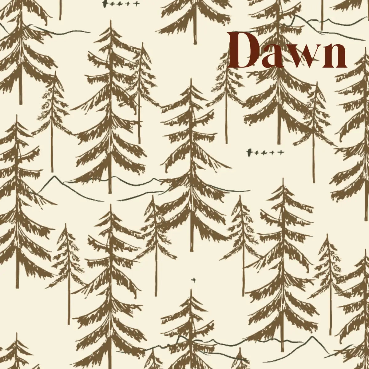 Cascade Wallpaper - Pine Forest - by Cassandra Zaniboni - Sample 1 foot by 1 foot / Dawn - Loomwell Home Goods