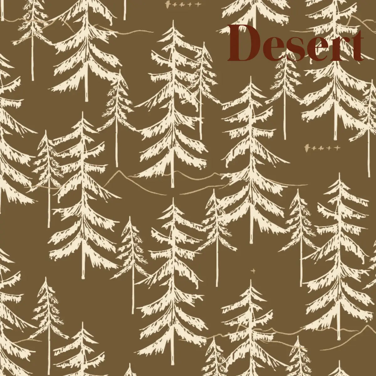 Cascade Wallpaper - Pine Forest - by Cassandra Zaniboni - Sample 1 foot by 1 foot / Desert - Loomwell Home Goods