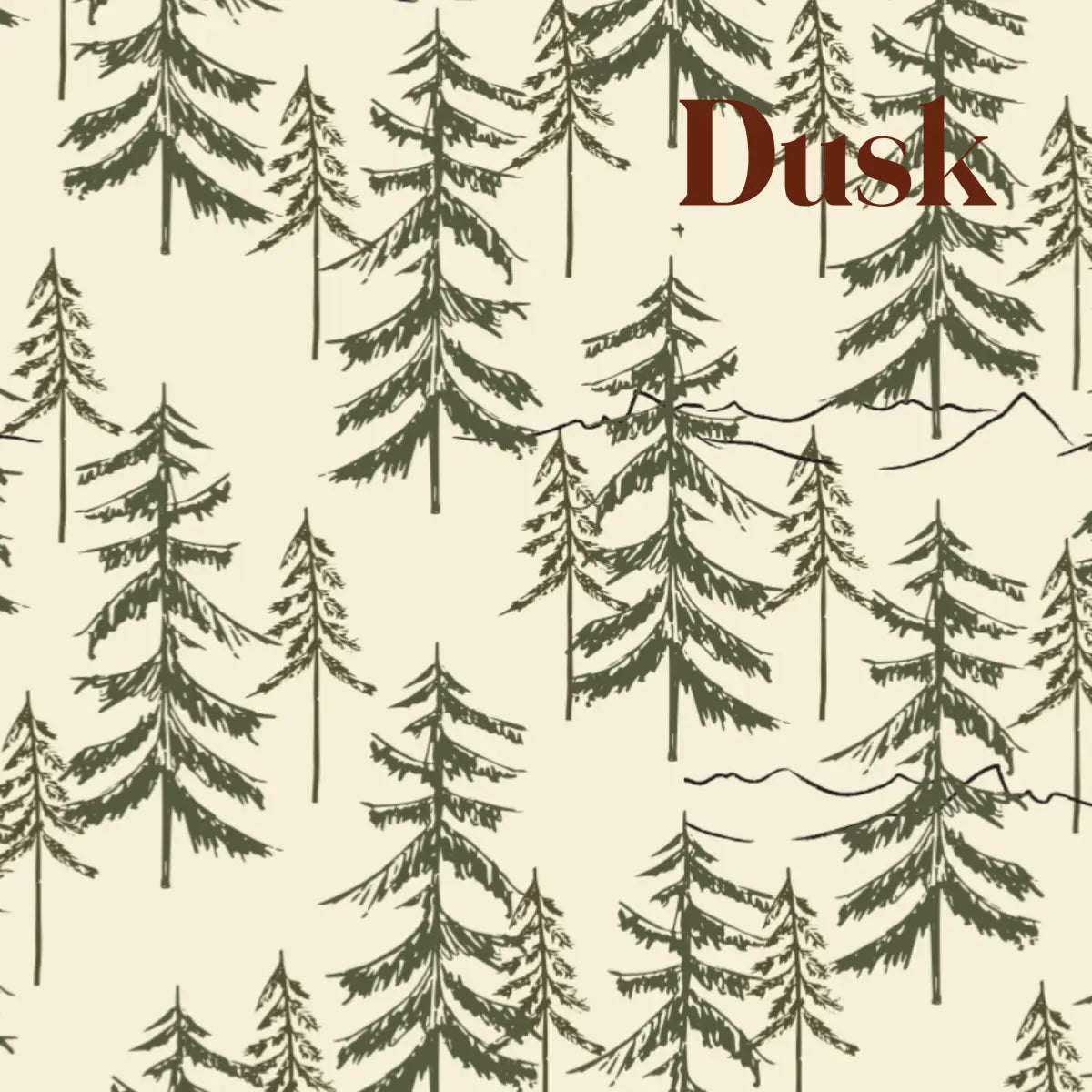 Cascade Wallpaper - Pine Forest - by Cassandra Zaniboni - Sample 1 foot by 1 foot / Dusk - Loomwell Home Goods