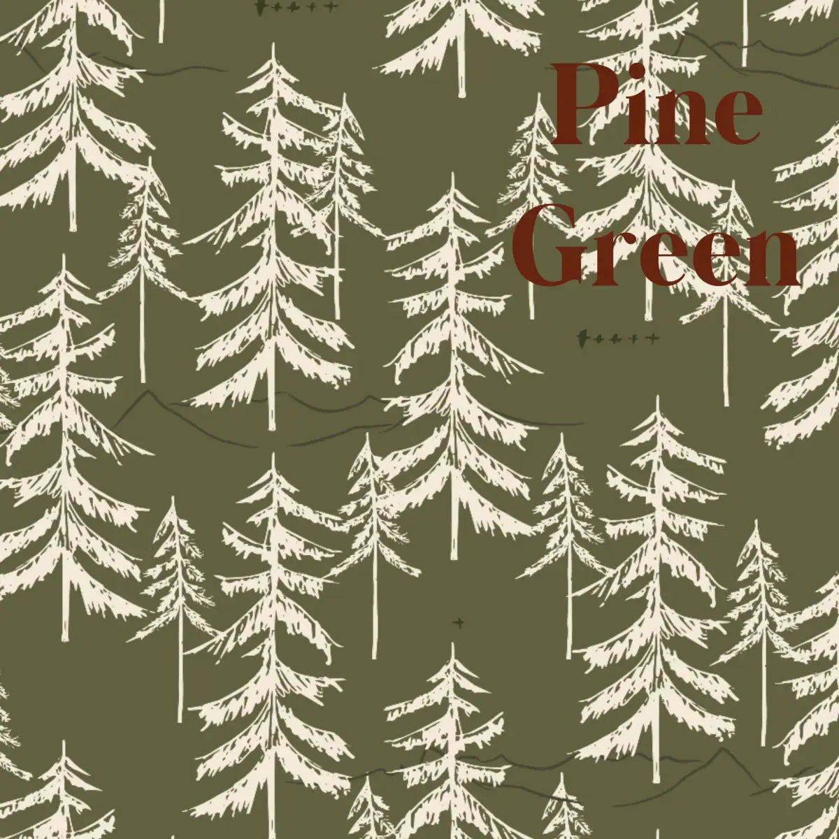 Cascade Wallpaper - Pine Forest - by Cassandra Zaniboni - Sample 1 foot by 1 foot / Pine Green - Loomwell Home Goods