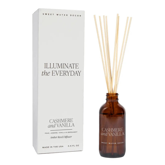 Cashmere and Vanilla Amber Reed Diffuser - Sweet Water Decor