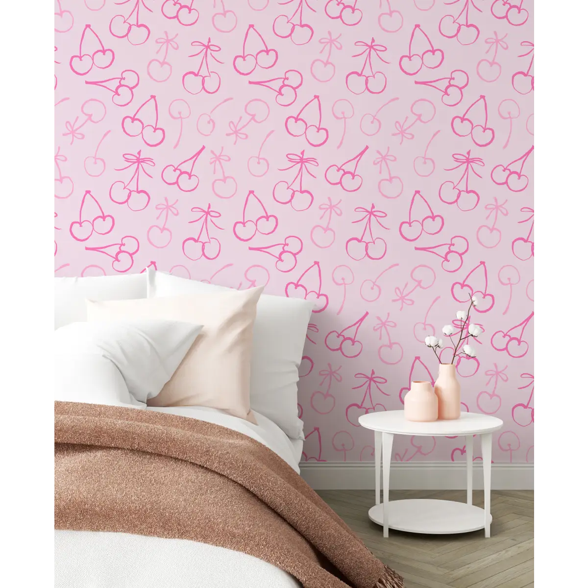 Cassie Wallpaper - Cheerful Cherries - Loomwell Home Goods