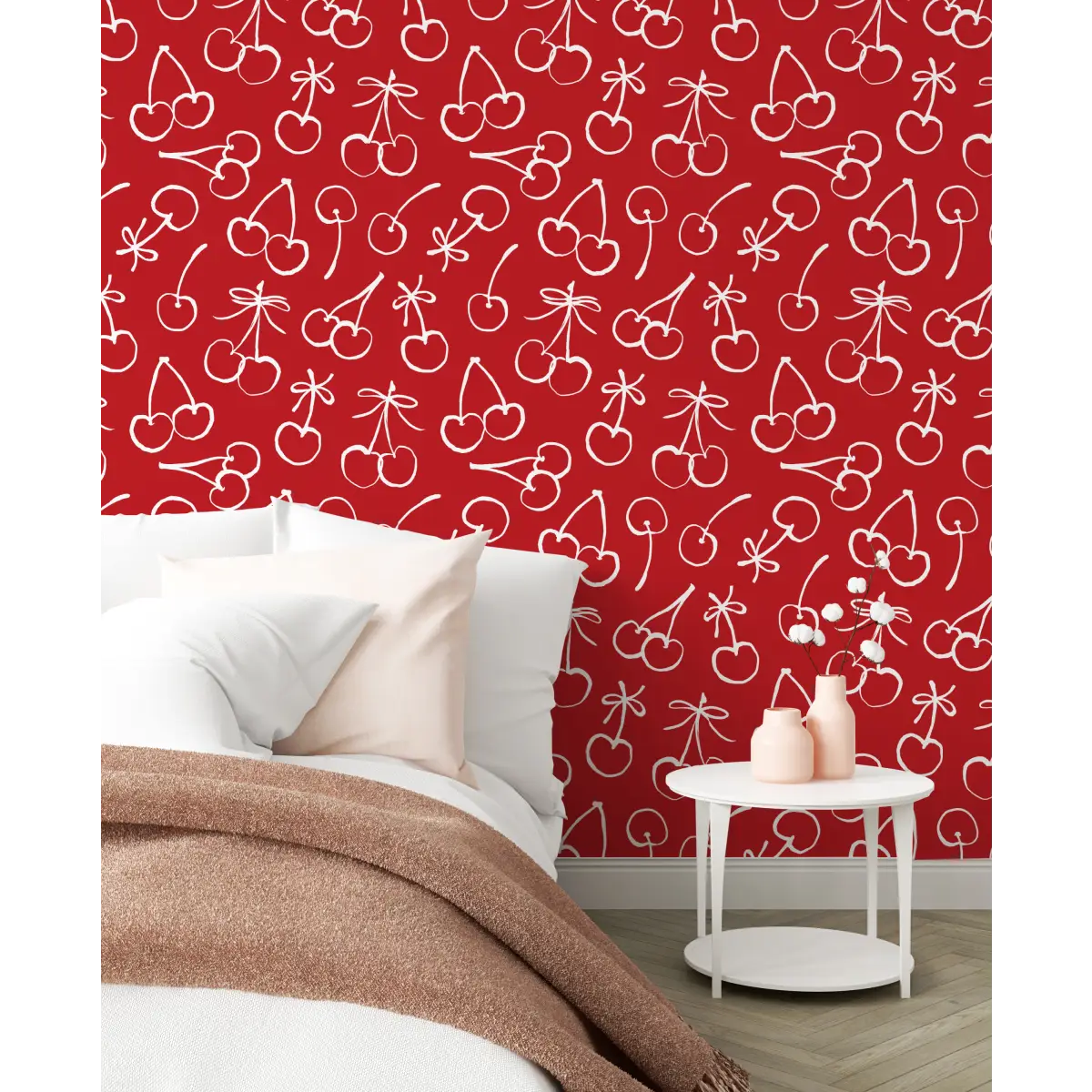 Cassie Wallpaper - Cheerful Cherries - Loomwell Home Goods