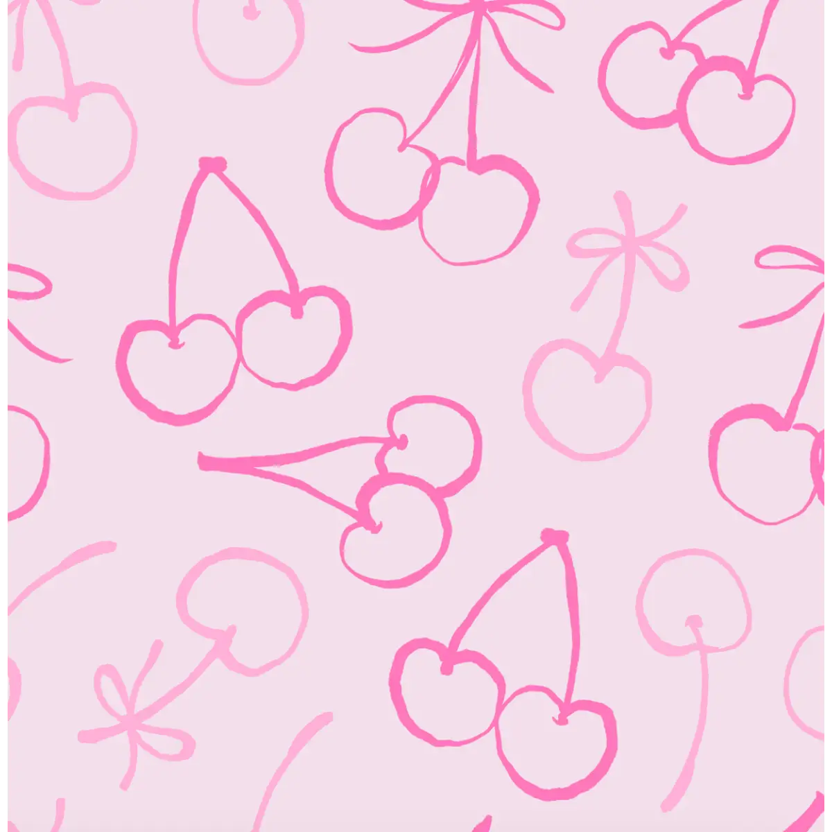 Cassie Wallpaper - Cheerful Cherries - Sample 1 foot by 1 foot / Pink - Loomwell Home Goods