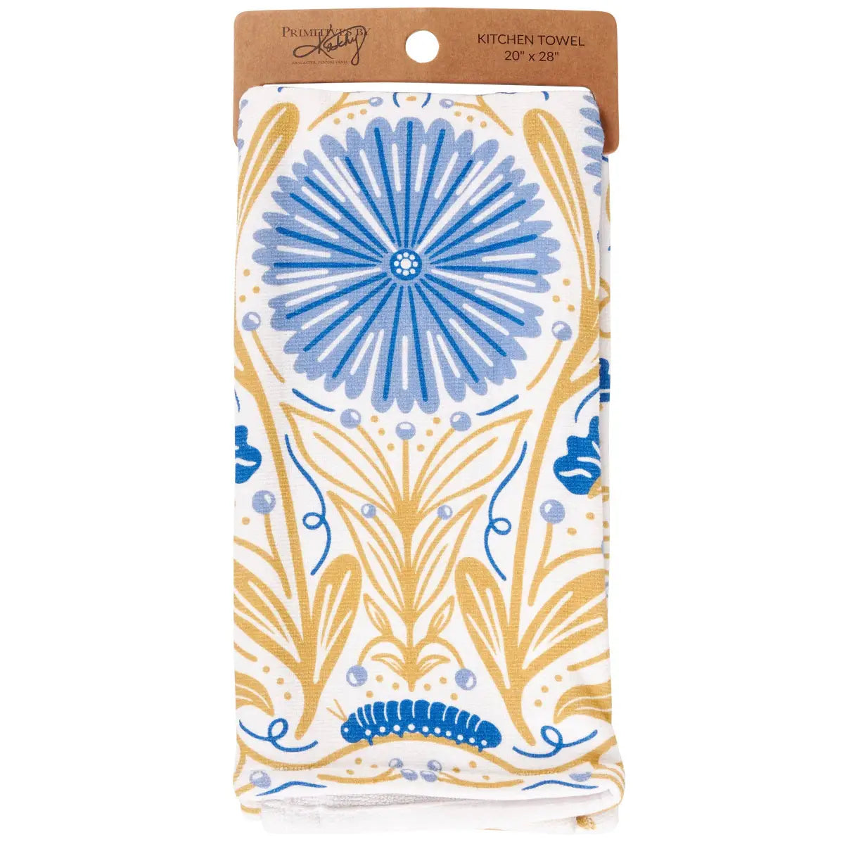Caterpillar Floral Kitchen Towel - Primitives by Kathy
