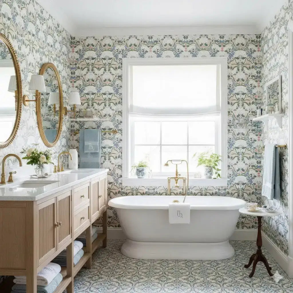 Catherine Wallpaper - Classic Floral - by Ashton Elizabeth - Loomwell Home Goods