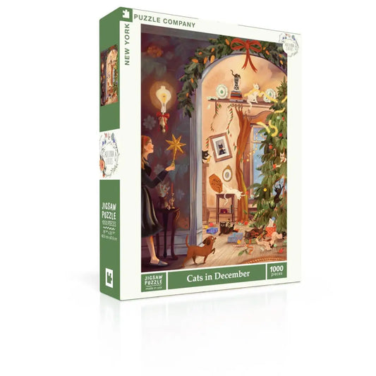 Jigsaw Puzzle - Cats in December - 1000 Piece - New York Puzzle Company