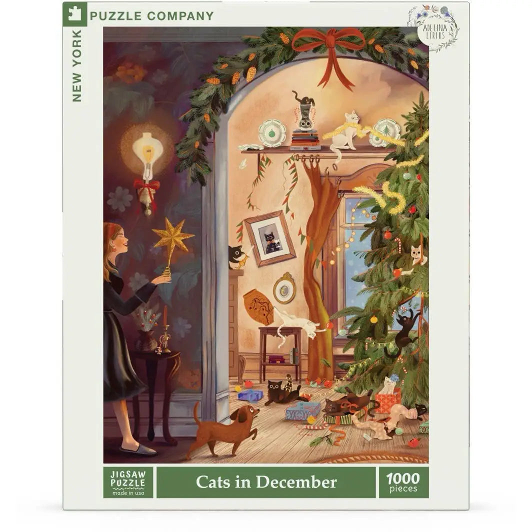 Jigsaw Puzzle - Cats in December - 1000 Piece - New York Puzzle Company