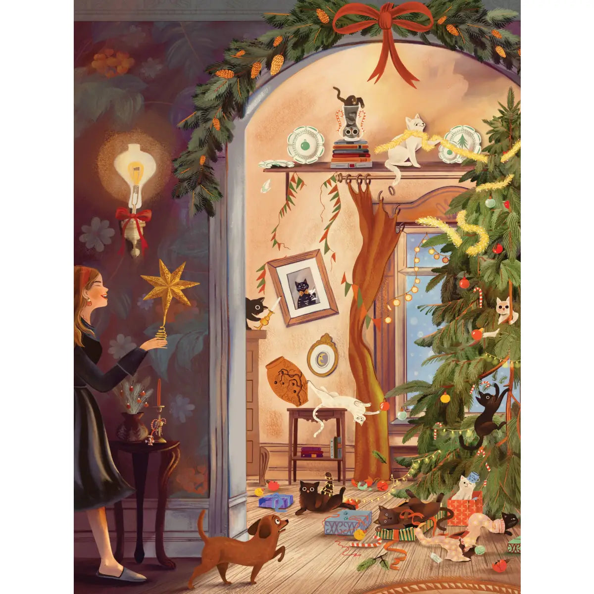 Jigsaw Puzzle - Cats in December - 1000 Piece - New York Puzzle Company