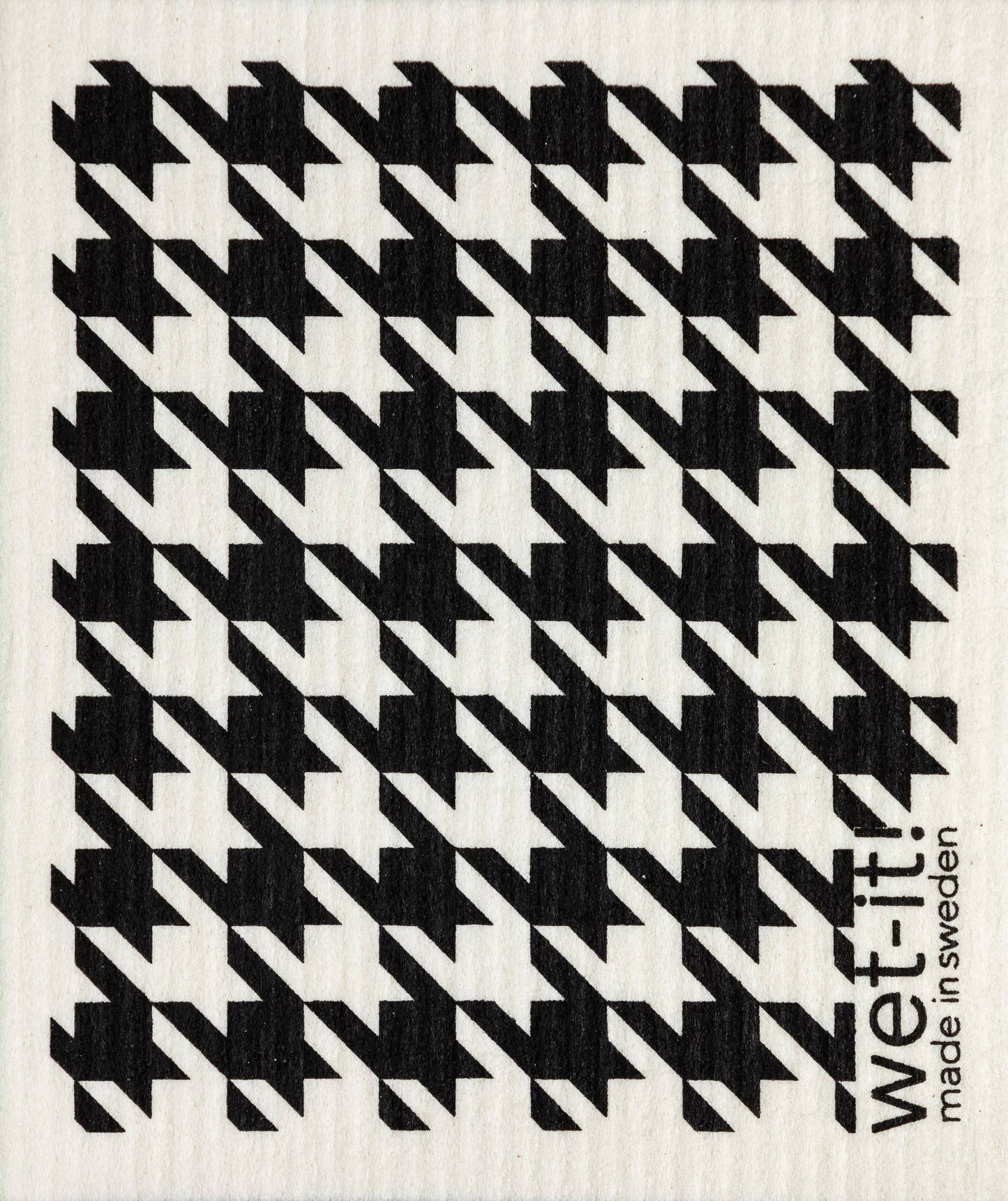 Swedish Dish Cloth - Houndstooth Black - Wet-it!