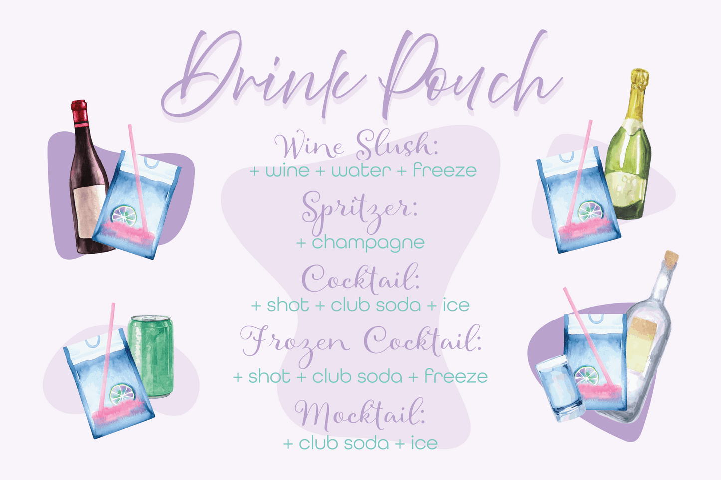 Slush Cocktail Pouches - Cocktails or Mocktails