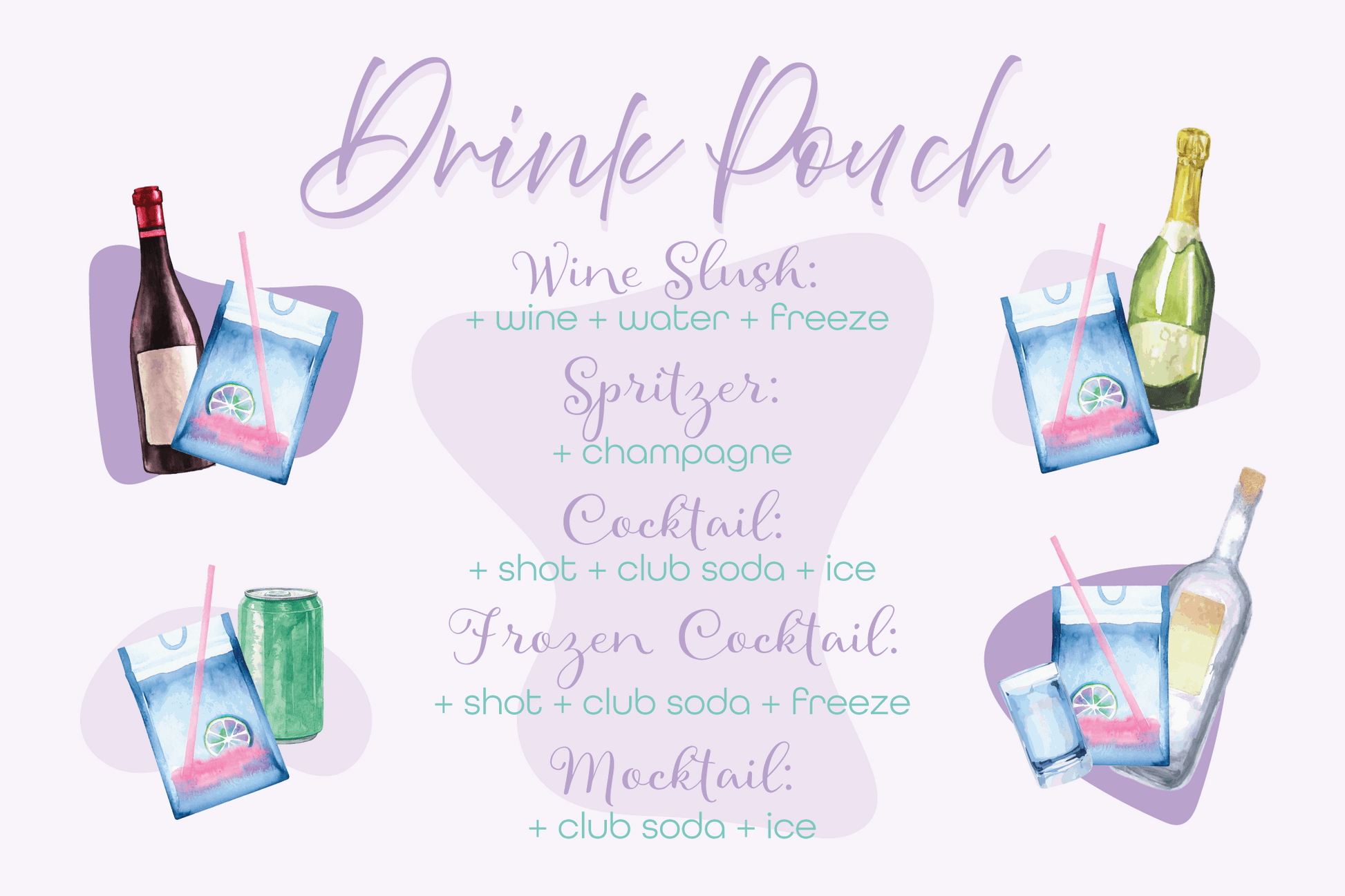 Slush Cocktail Pouches - Cocktails or Mocktails