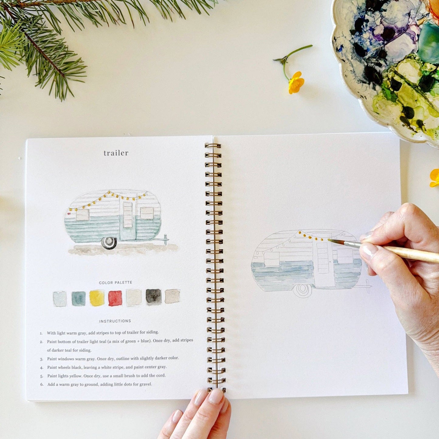 Watercolor Workbook - Camping - Emily Lex - emily lex studio