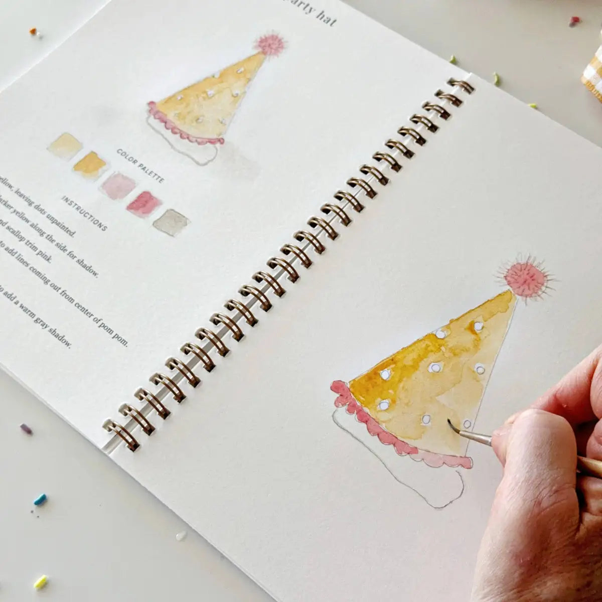 Watercolor Workbook - Celebrate Birthday Party - emily lex studio