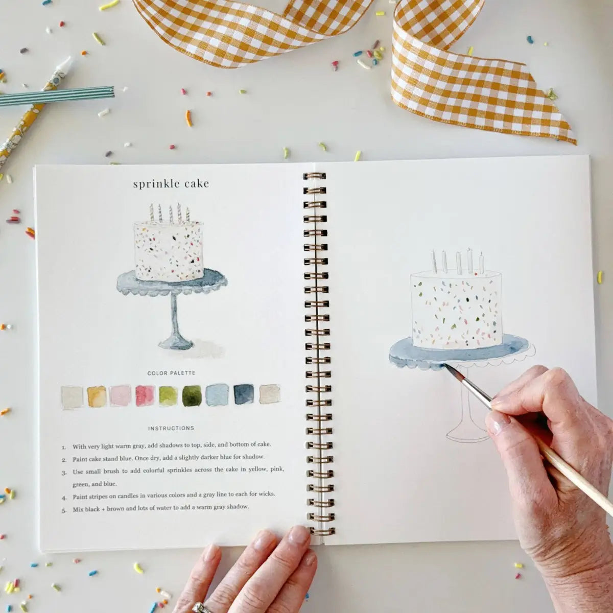 Watercolor Workbook - Celebrate Birthday Party - emily lex studio