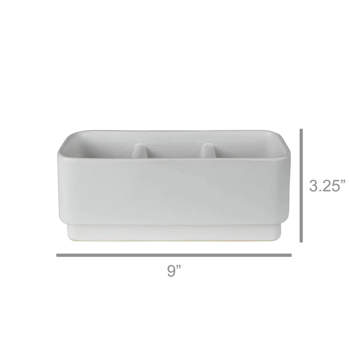 Ceramic Container - 3 section organizer - HomArt