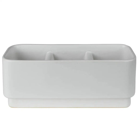 Ceramic Container - 3 section organizer - HomArt