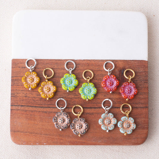 Czech Glass Flower Bead Charm