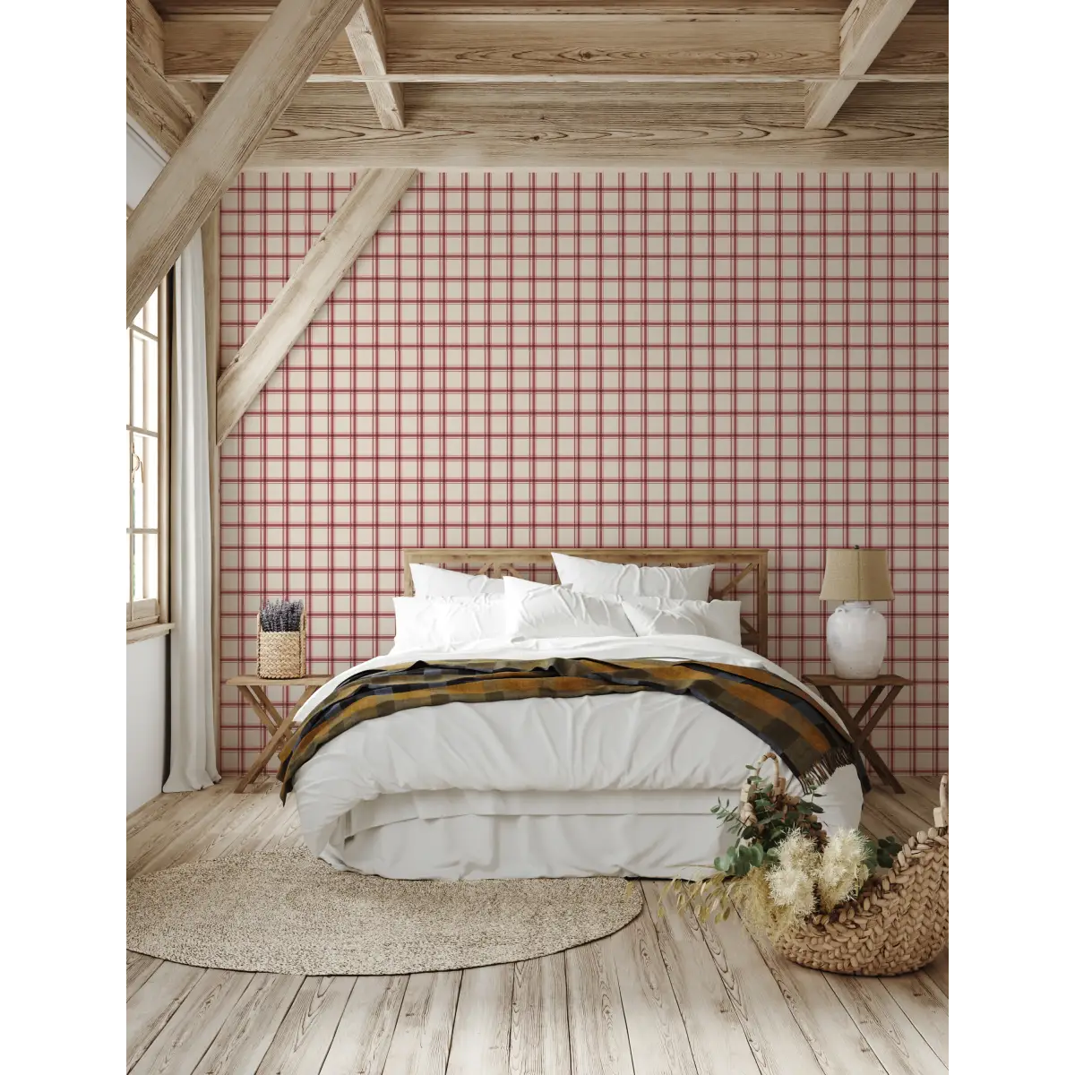 Chad Wallpaper - Classic Country Plaid - by Megan Cabaj - Loomwell Home Goods