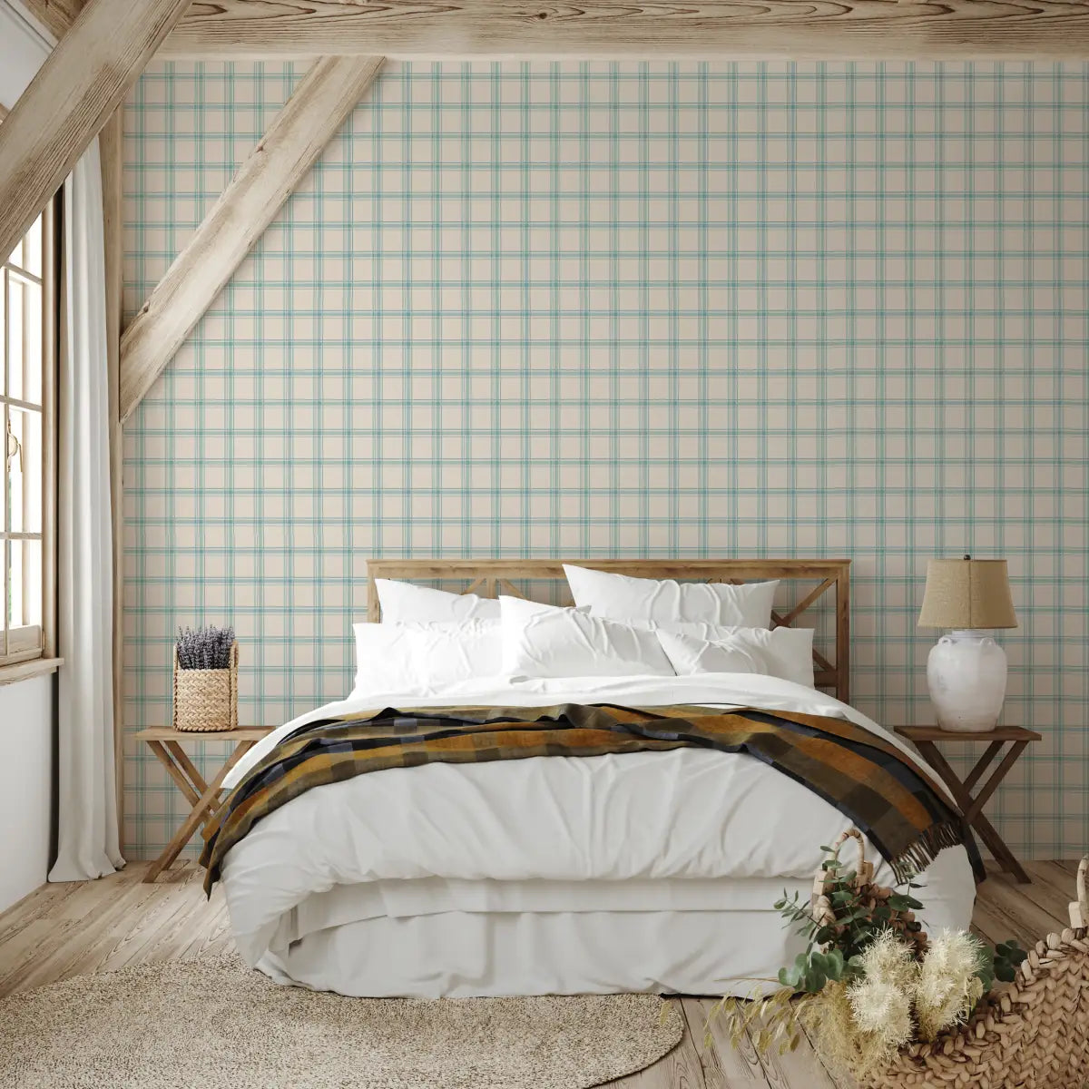 Chad Wallpaper - Classic Country Plaid - by Megan Cabaj - Loomwell Home Goods