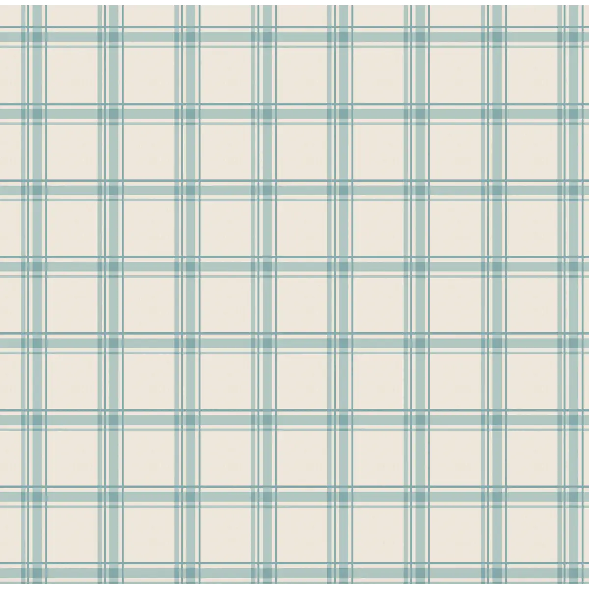 Chad Wallpaper - Classic Country Plaid - by Megan Cabaj - Sample 1 foot by 1 foot / Blue - Loomwell Home Goods