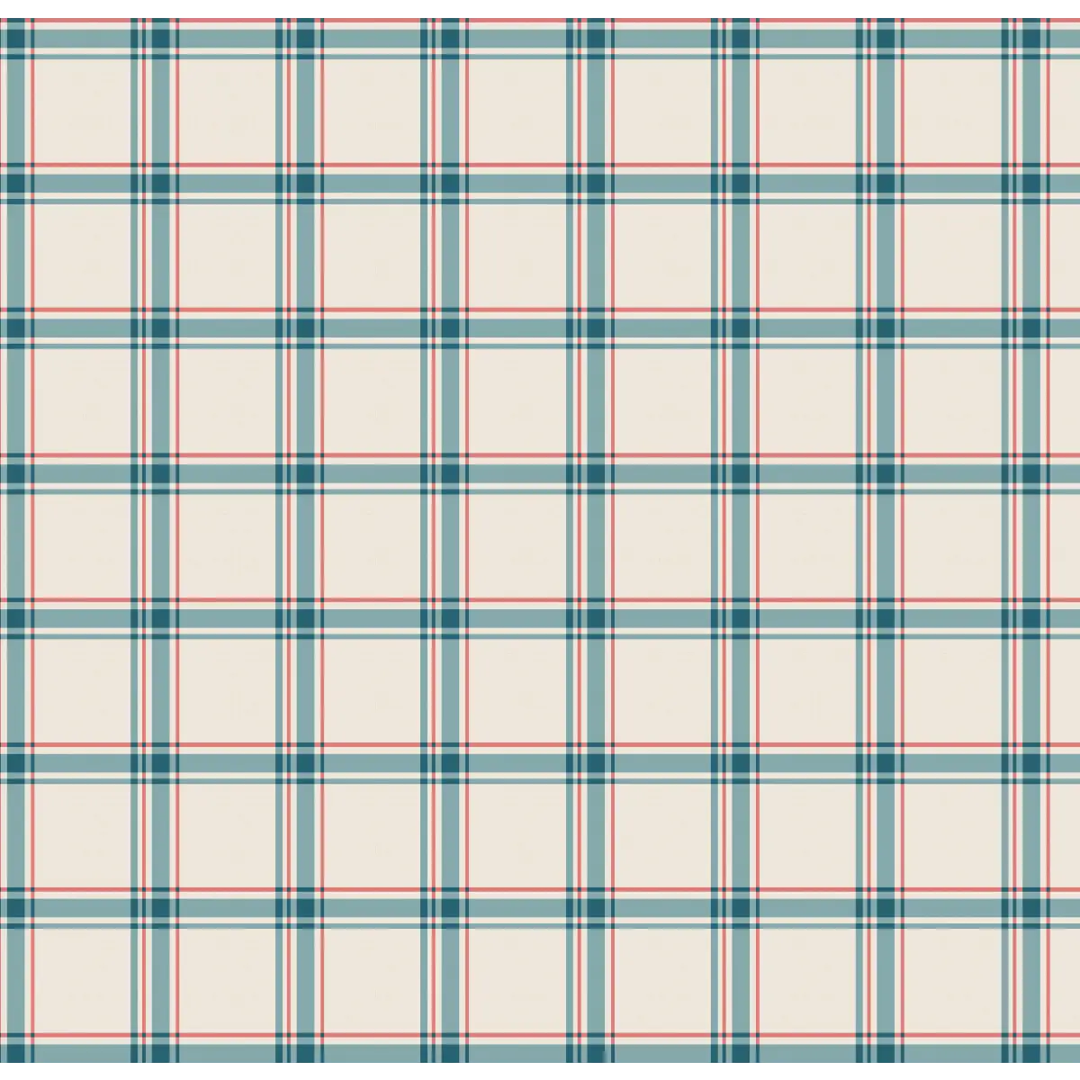 Chad Wallpaper - Classic Country Plaid - by Megan Cabaj - Sample 1 foot by 1 foot / Multi - Loomwell Home Goods