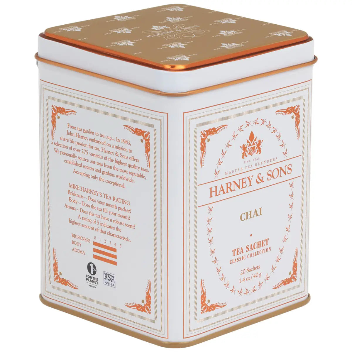 Chai Tea - Classic Tin of 20 Sachets - Sachets / Tin of 20 Sachets - Harney & Sons Fine Teas