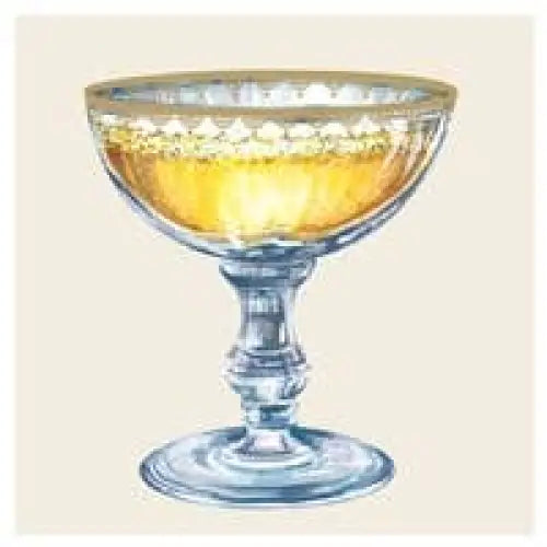 Paper Cocktail Napkins - Champagne Glass - Hester & Cook - Stationery