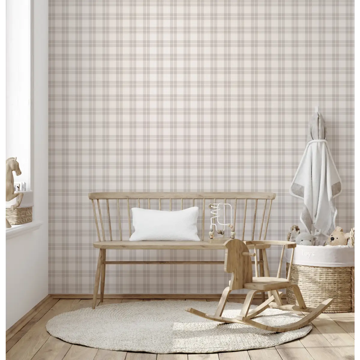 Channing Wallpaper - Classic Country Plaid - by WabiSabi Pattern Studio - Loomwell Home Goods