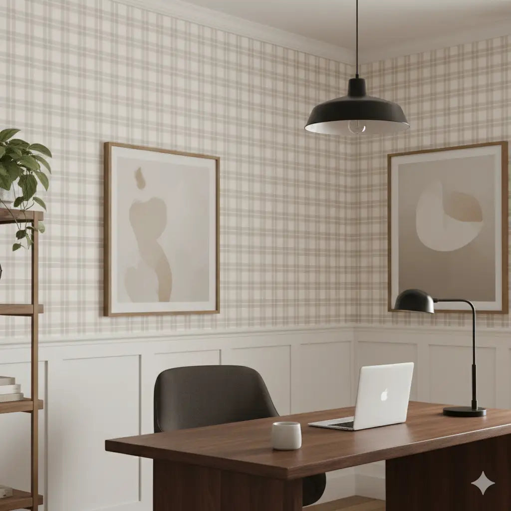 Channing Wallpaper - Classic Country Plaid - by WabiSabi Pattern Studio - Loomwell Home Goods