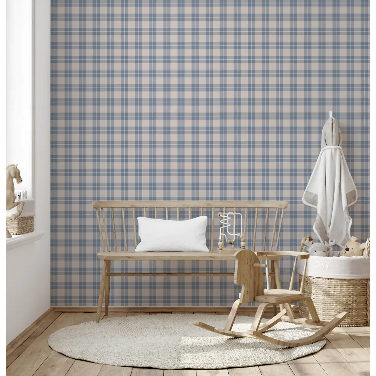 Channing Wallpaper - Classic Country Plaid - by WabiSabi Pattern Studio - Loomwell Home Goods