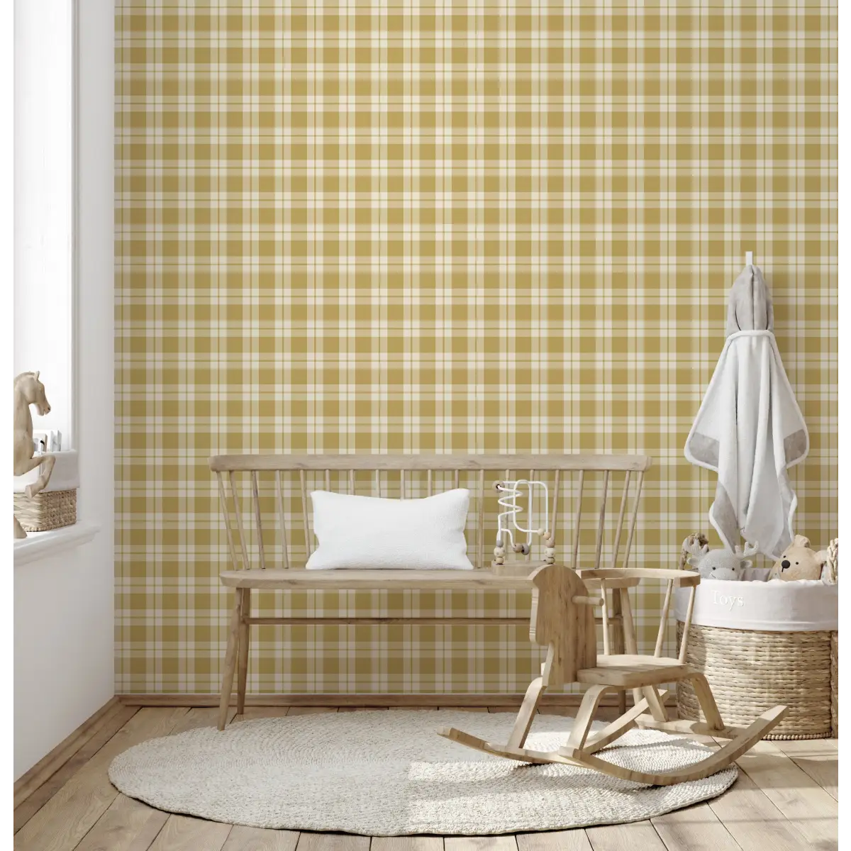 Channing Wallpaper - Classic Country Plaid - by WabiSabi Pattern Studio - Loomwell Home Goods