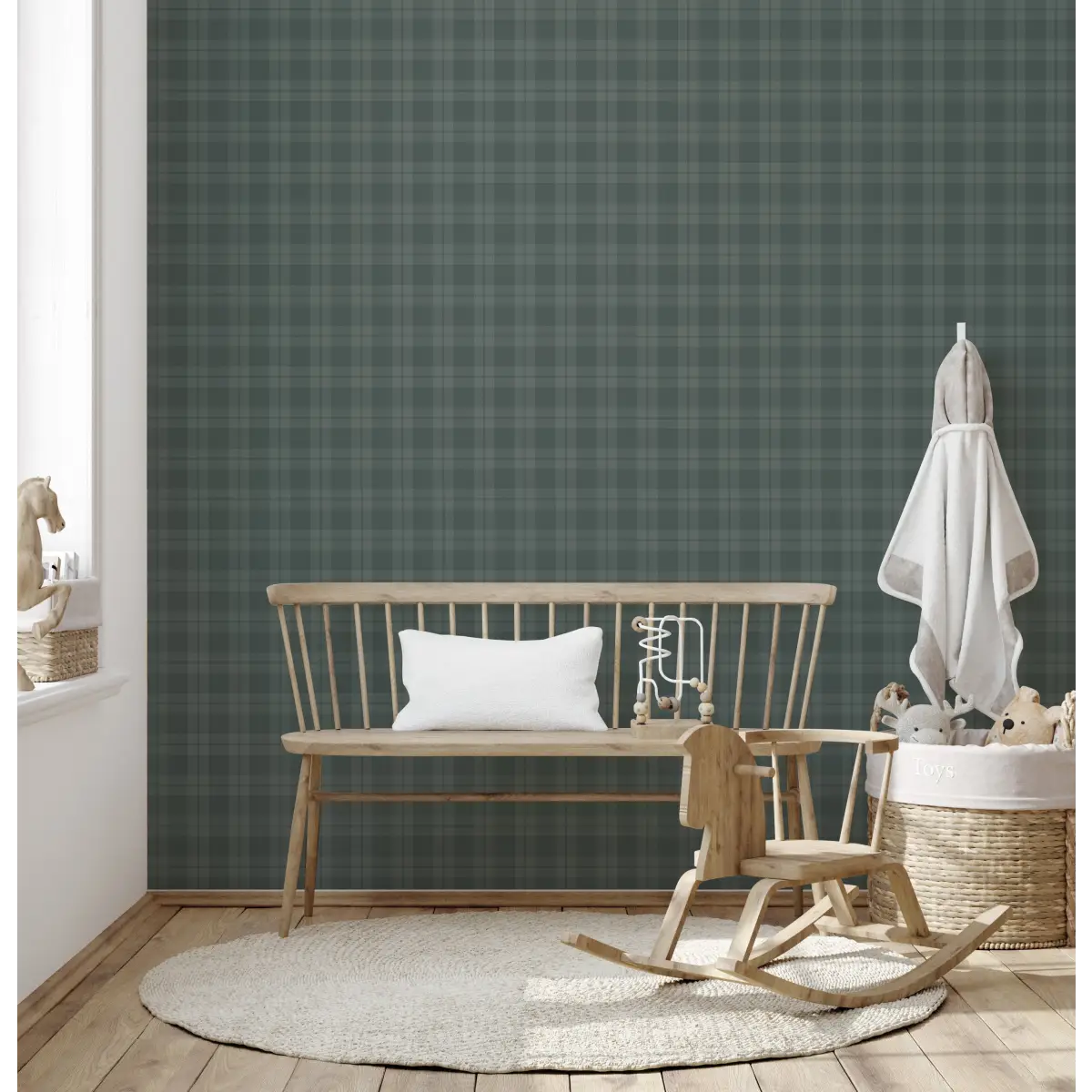 Channing Wallpaper - Classic Country Plaid - by WabiSabi Pattern Studio - Loomwell Home Goods
