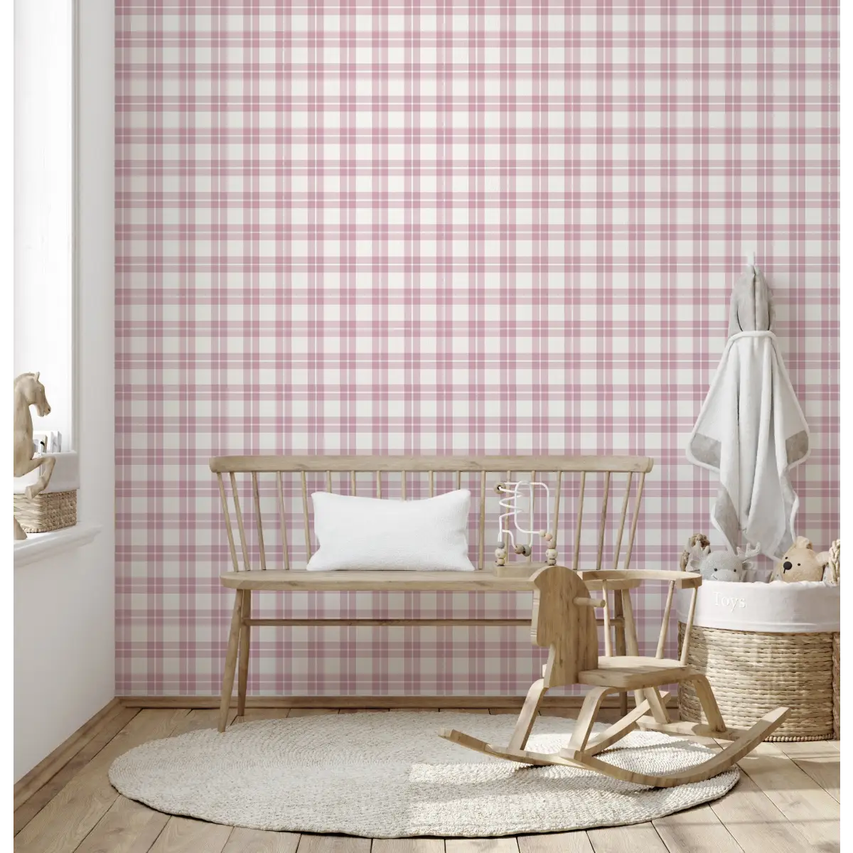 Channing Wallpaper - Classic Country Plaid - by WabiSabi Pattern Studio - Loomwell Home Goods