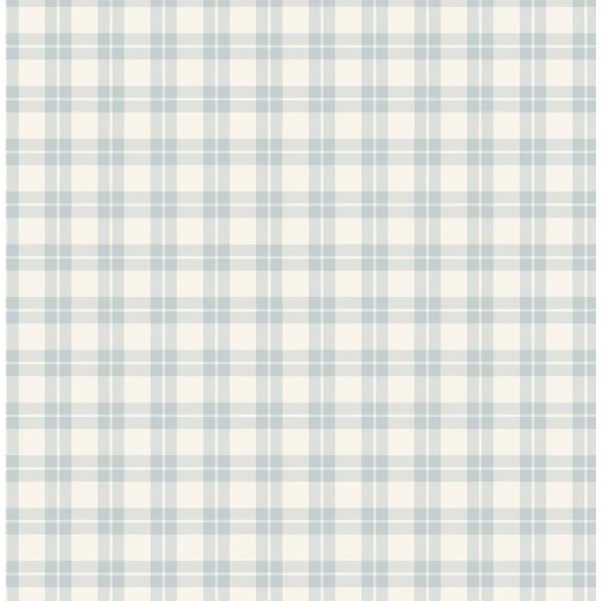 Channing Wallpaper - Classic Country Plaid - by WabiSabi Pattern Studio - Sample 1 foot by 1 foot / Light Blue