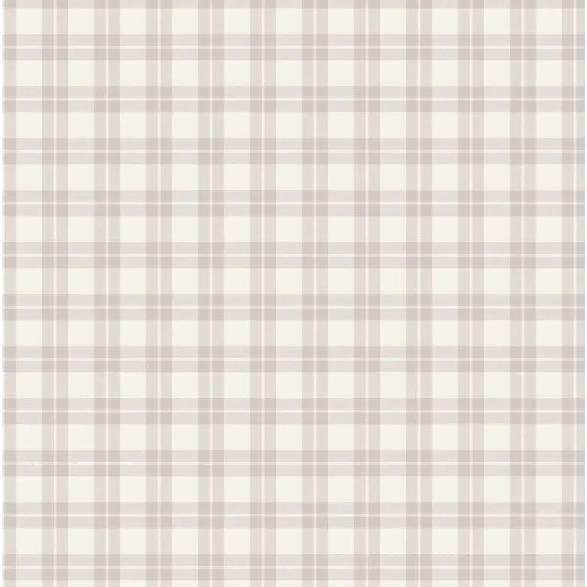 Channing Wallpaper - Classic Country Plaid - by WabiSabi Pattern Studio - Sample 1 foot by 1 foot / Neutral - Loomwell