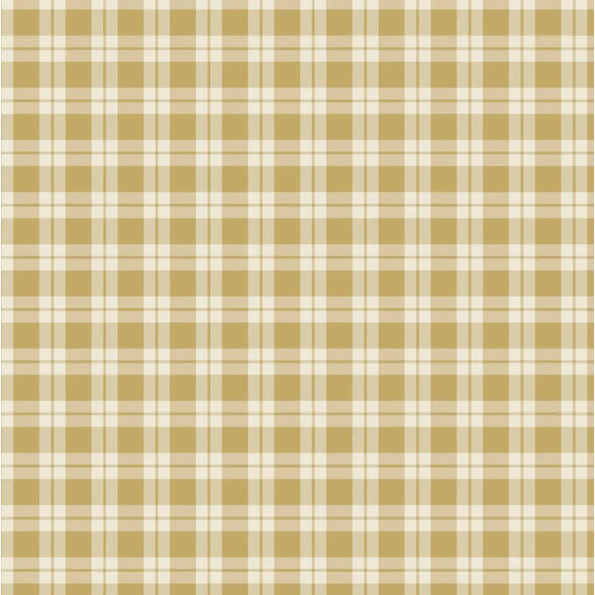Channing Wallpaper - Classic Country Plaid - by WabiSabi Pattern Studio - Sample 1 foot by 1 foot / Yellow - Loomwell