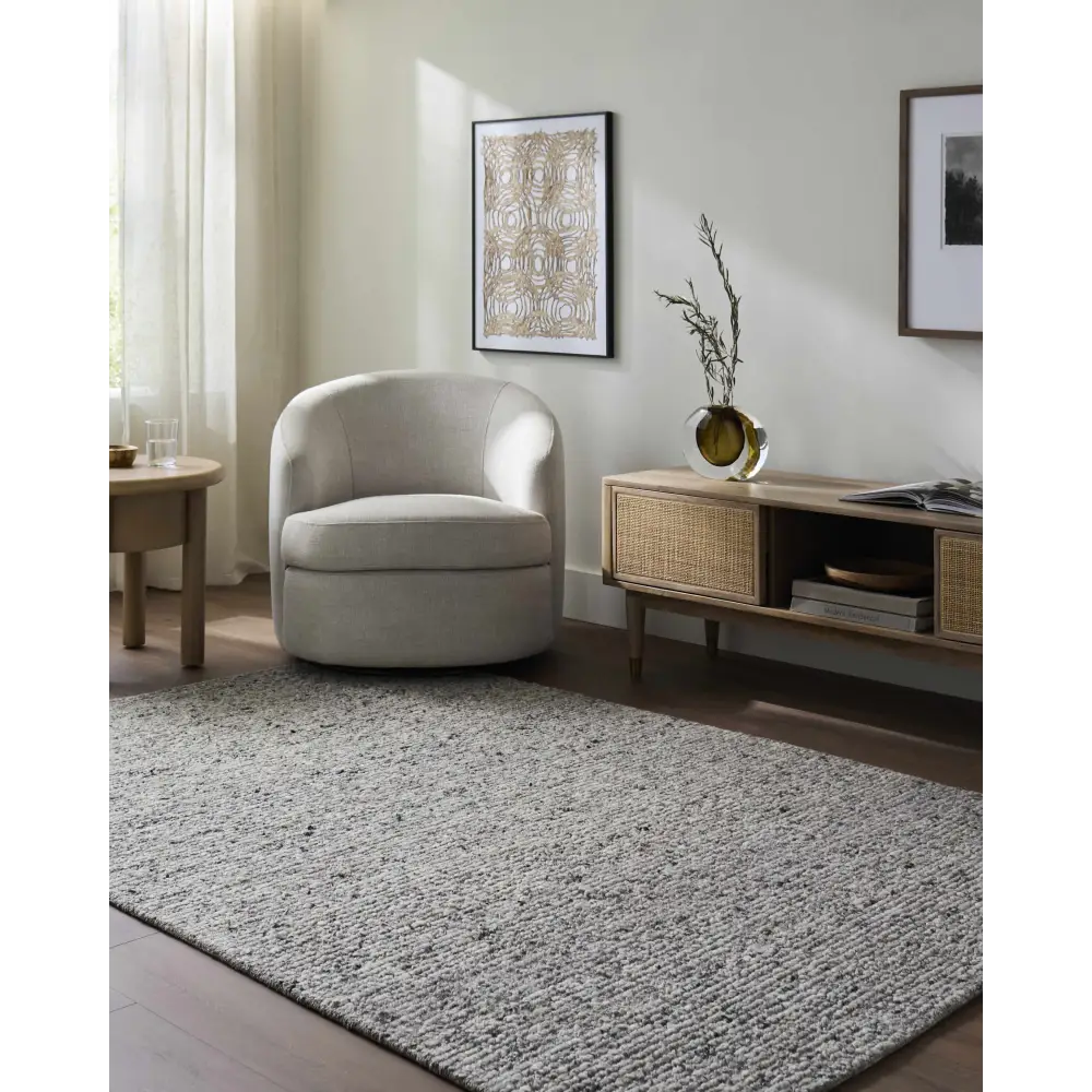 Charcoal Gray Wool Area Rug - Boutique Rugs