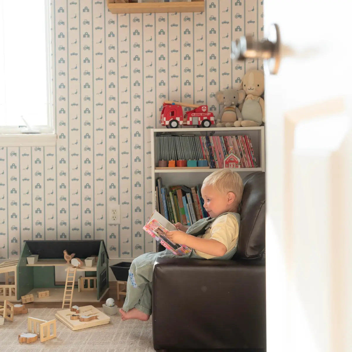 Charlie Wallpaper - Petite Farm Stripe for Baby - by Lauren Blair Hersey - Loomwell Home Goods