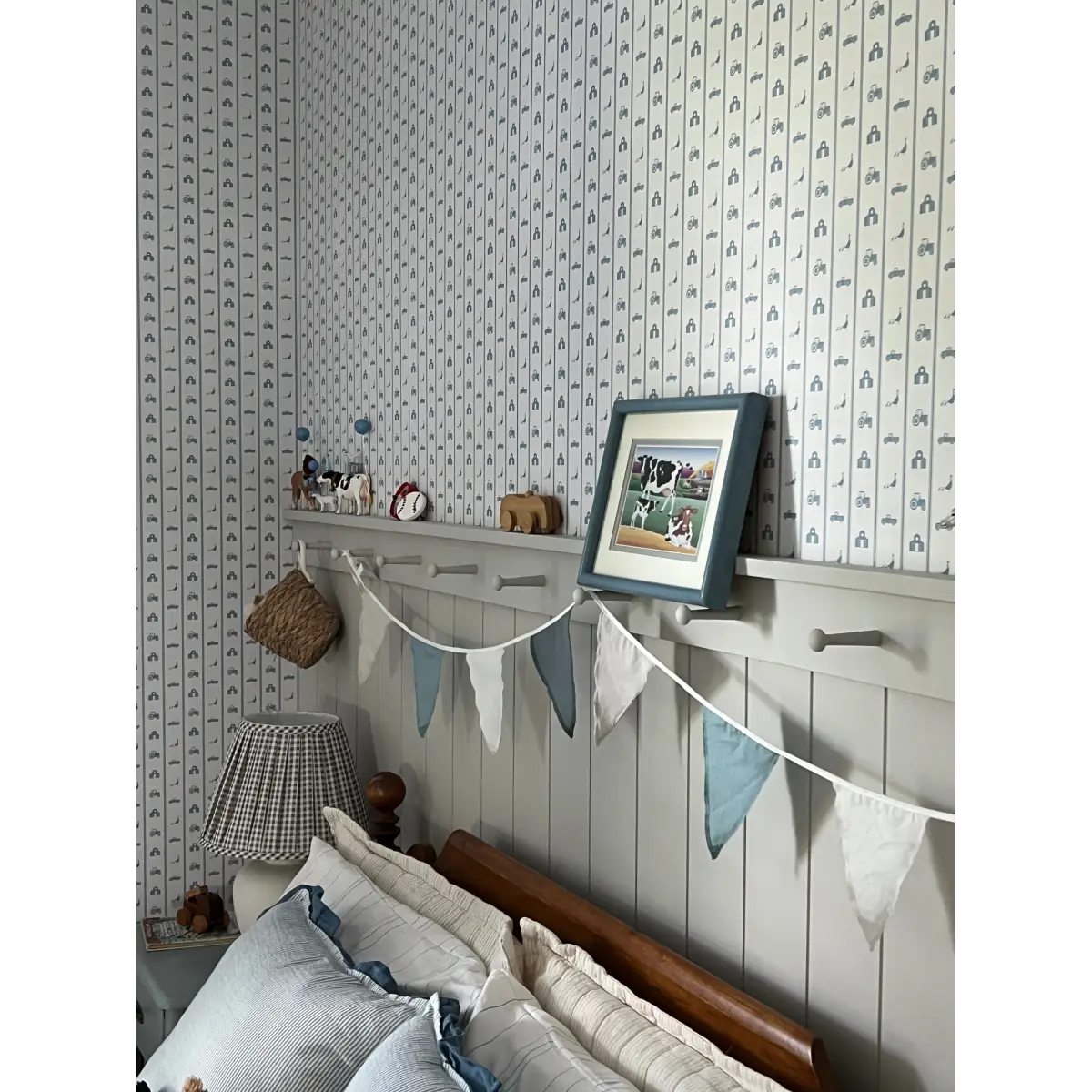 Charlie Wallpaper - Petite Farm Stripe for Baby - by Lauren Blair Hersey - Loomwell Home Goods