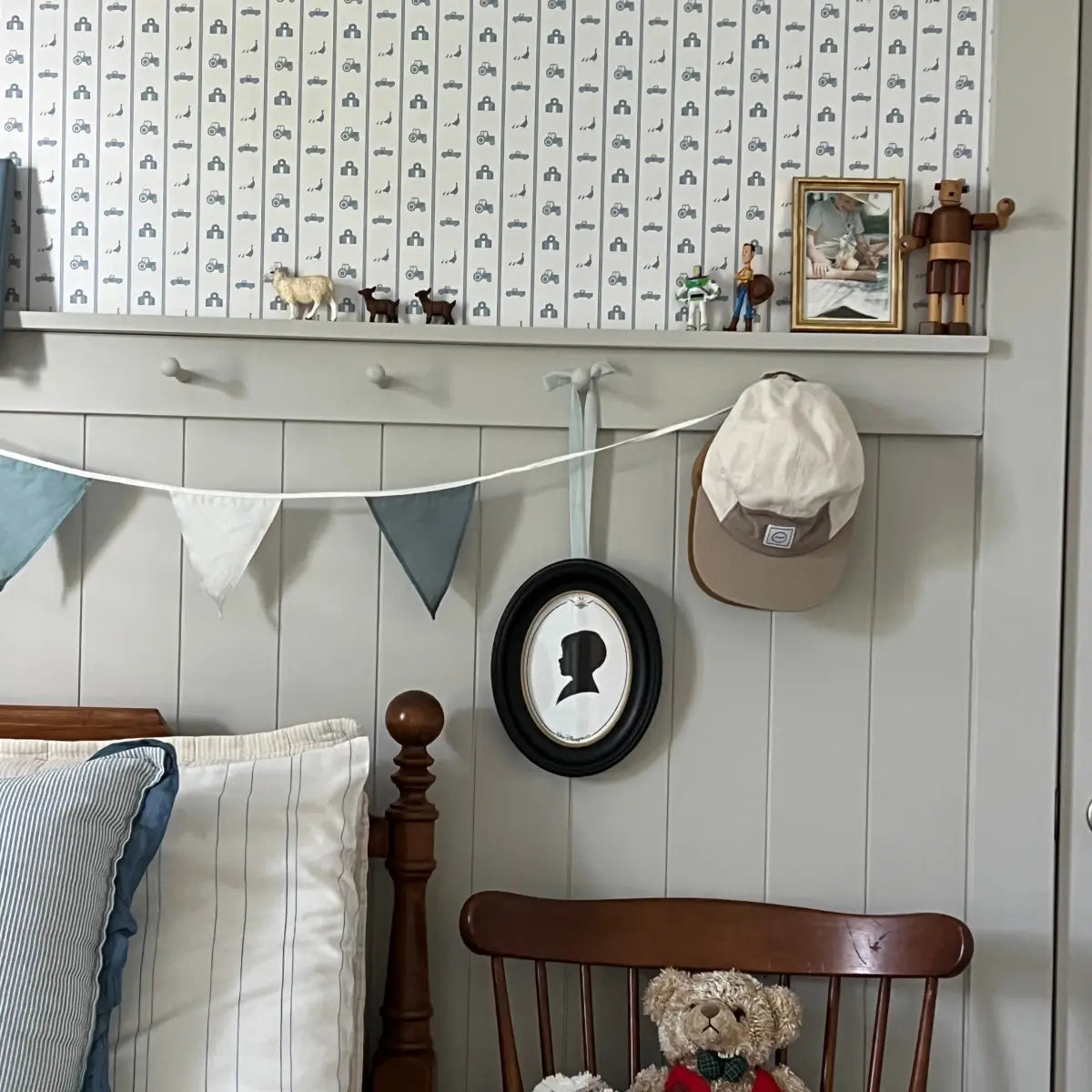 Charlie Wallpaper - Petite Farm Stripe for Baby - by Lauren Blair Hersey - Loomwell Home Goods