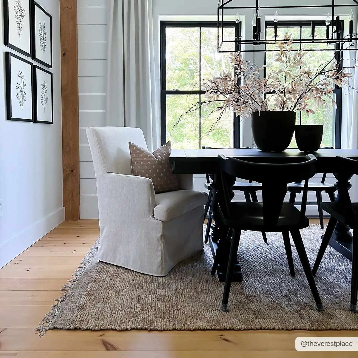 Checkered Jute Area Rug - Boutique Rugs