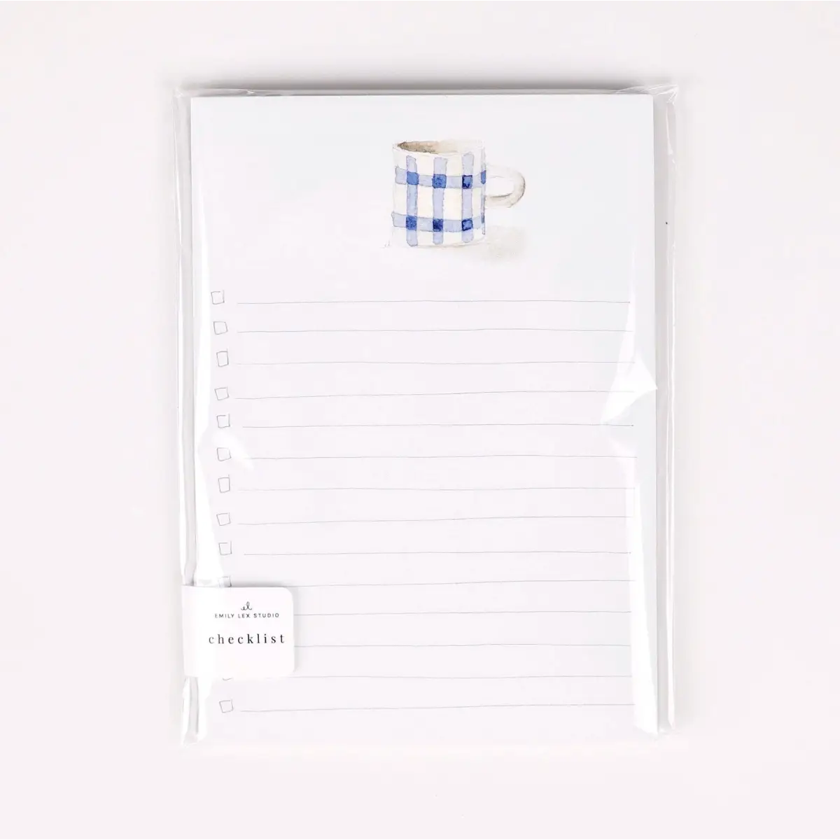 Checklist Notepad - Gingham Mug - emily lex studio