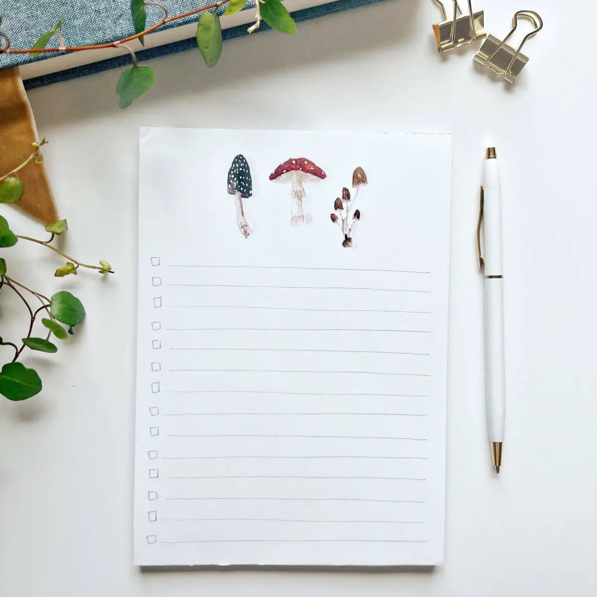 Checklist Notepad - Mushroom - emily lex studio