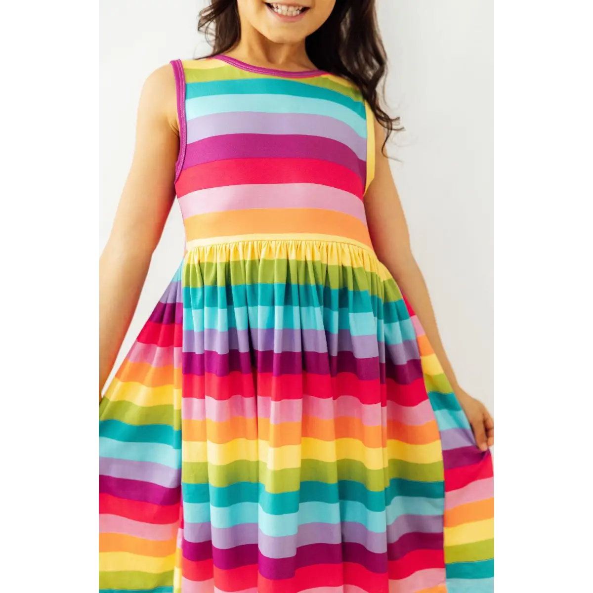 Tank Twirl Dress - Cheerful Rainbow Stripes - 6-12M - Mila & Rose ®
